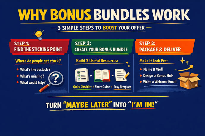 Why bonus bundles work infographic